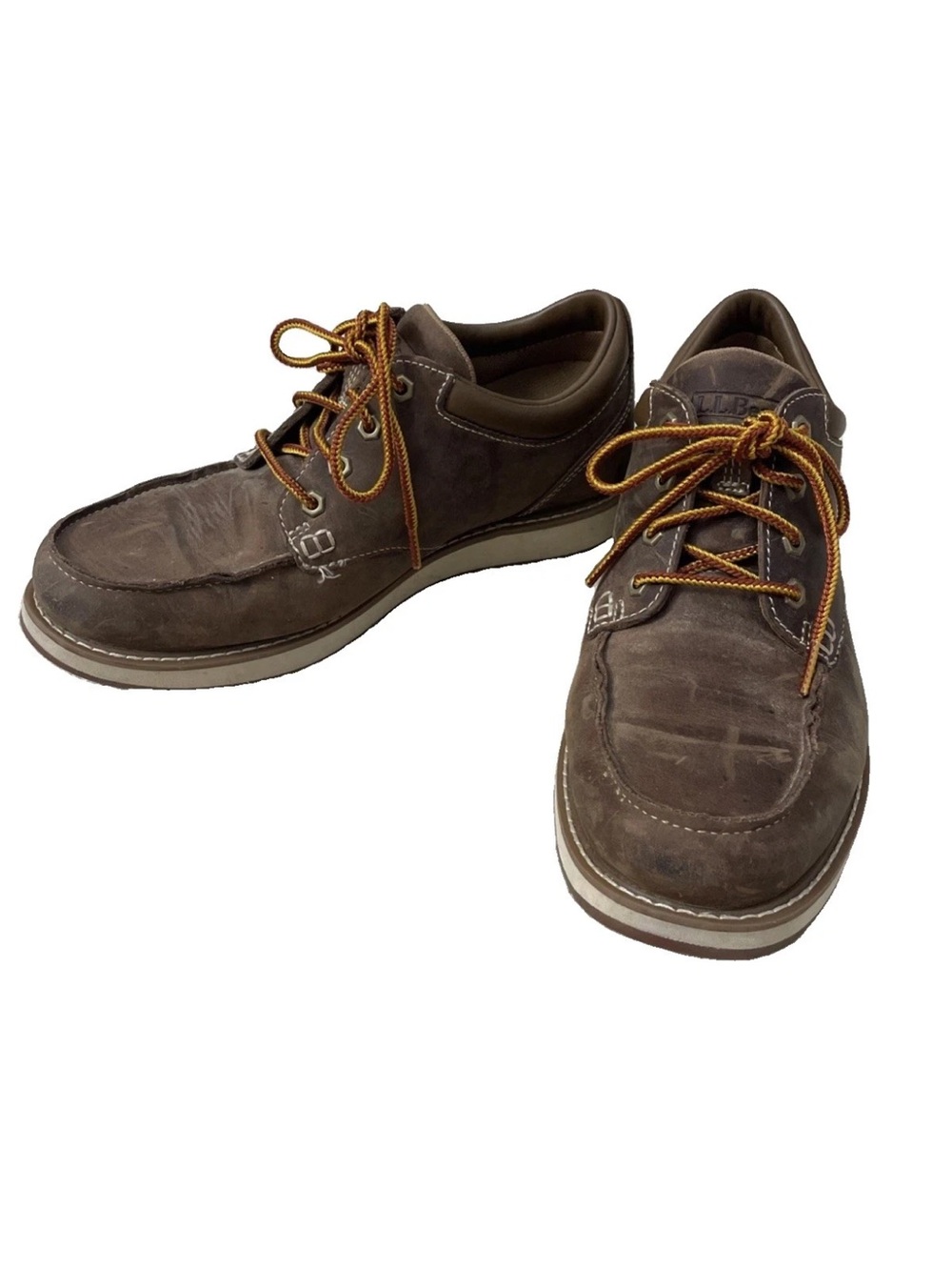 L.L. Bean Stonington Moc Toe Shoes Men's 10 WIDE Dark Cocoa Leather 507140